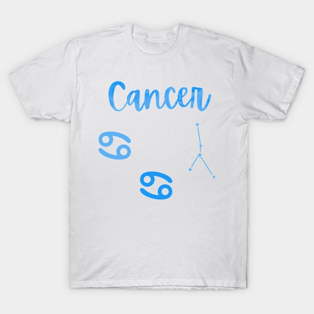 Cancer Zodiac T-Shirt by lolalistic